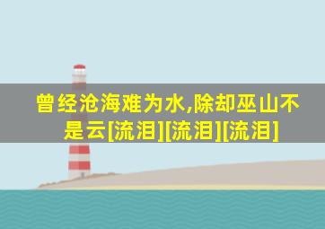 曾经沧海难为水,除却巫山不是云[流泪][流泪][流泪]